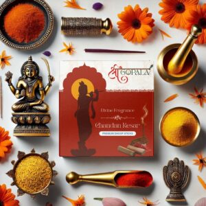 Shri Gopala Divine Fragrance Kesar Chandan Premium Dhoop Stick